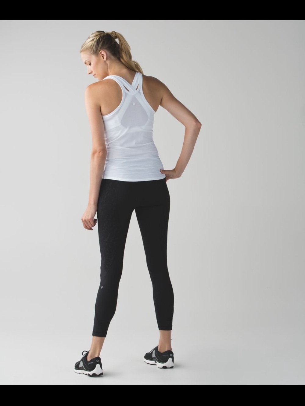 Lululemon Studio Racerback Vitasea White Tank Top Approx Size 6